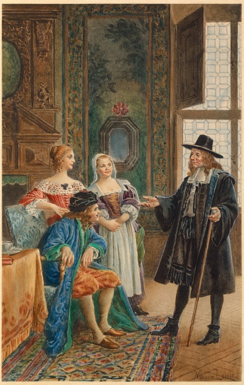Moliere malade (ilustración) de Maurice Leloir