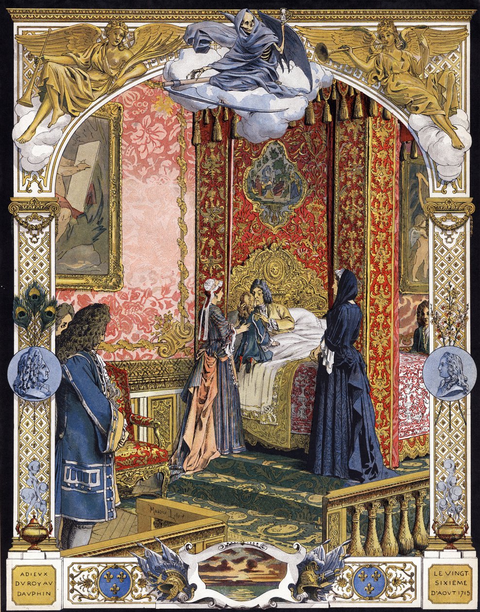 Presentado por su ama de llaves, Madame de Ventadour (Charlotte de la Mothe Houdancourt) de Maurice Leloir