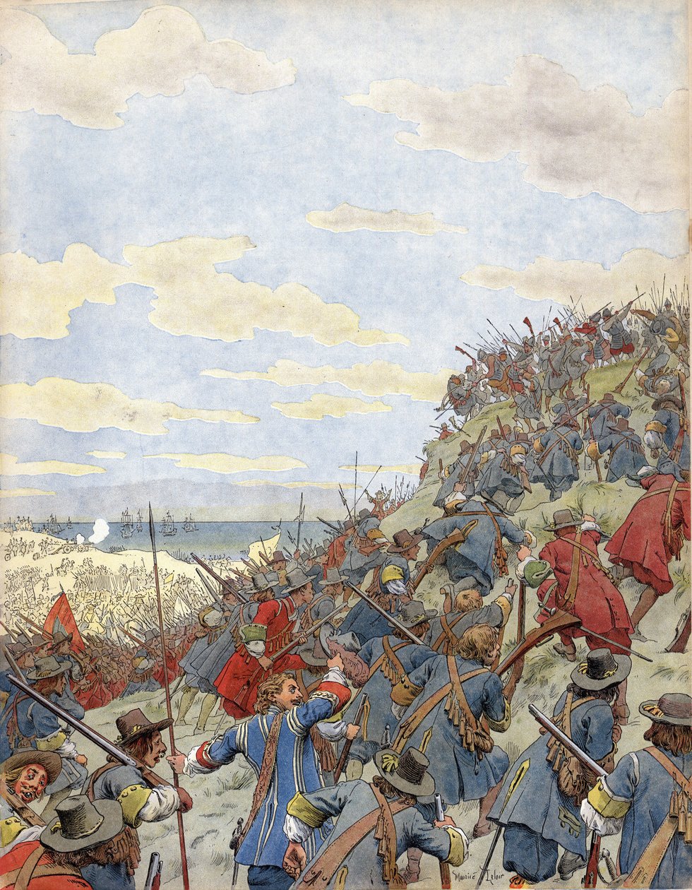 La Batalla de las Dunas (cerca de Dunkerque) de Maurice Leloir