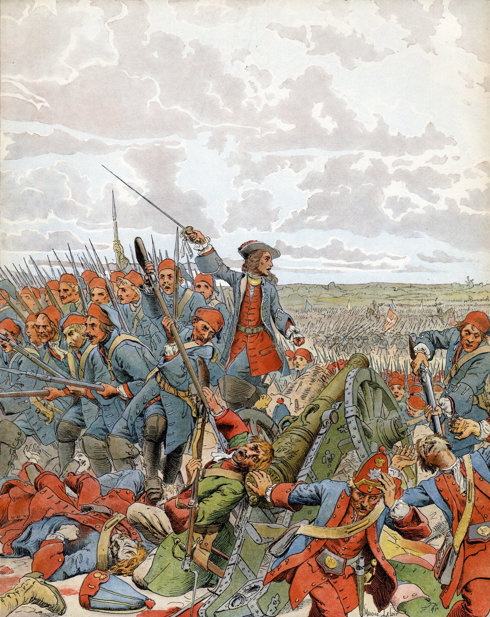Guerra de Sucesión Española. La Batalla de Denain, 24 de julio de Maurice Leloir