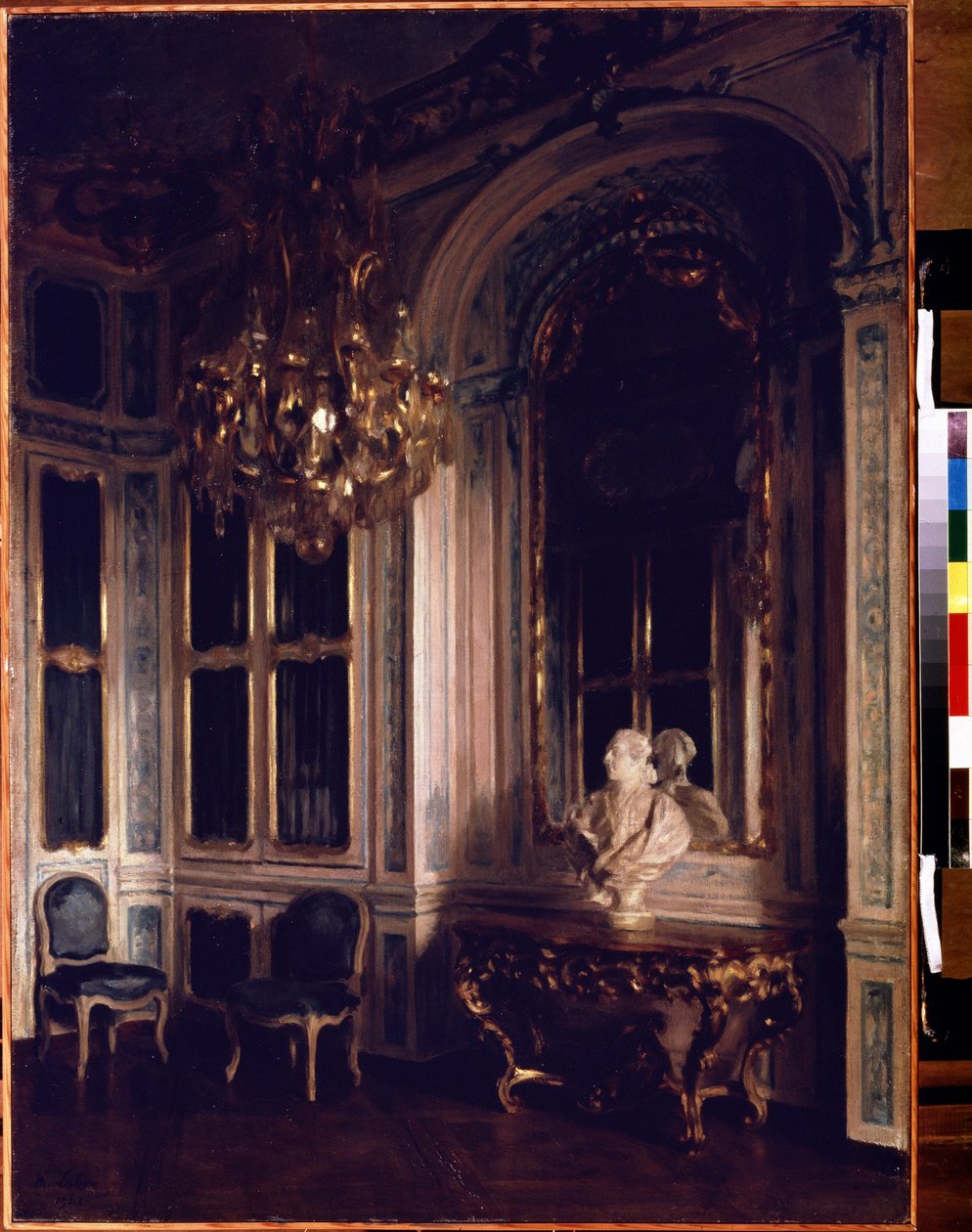 Biblioteca del Delfín en Versalles. Pintura de Maurice Lobre (1862-1951) de Maurice Lobre