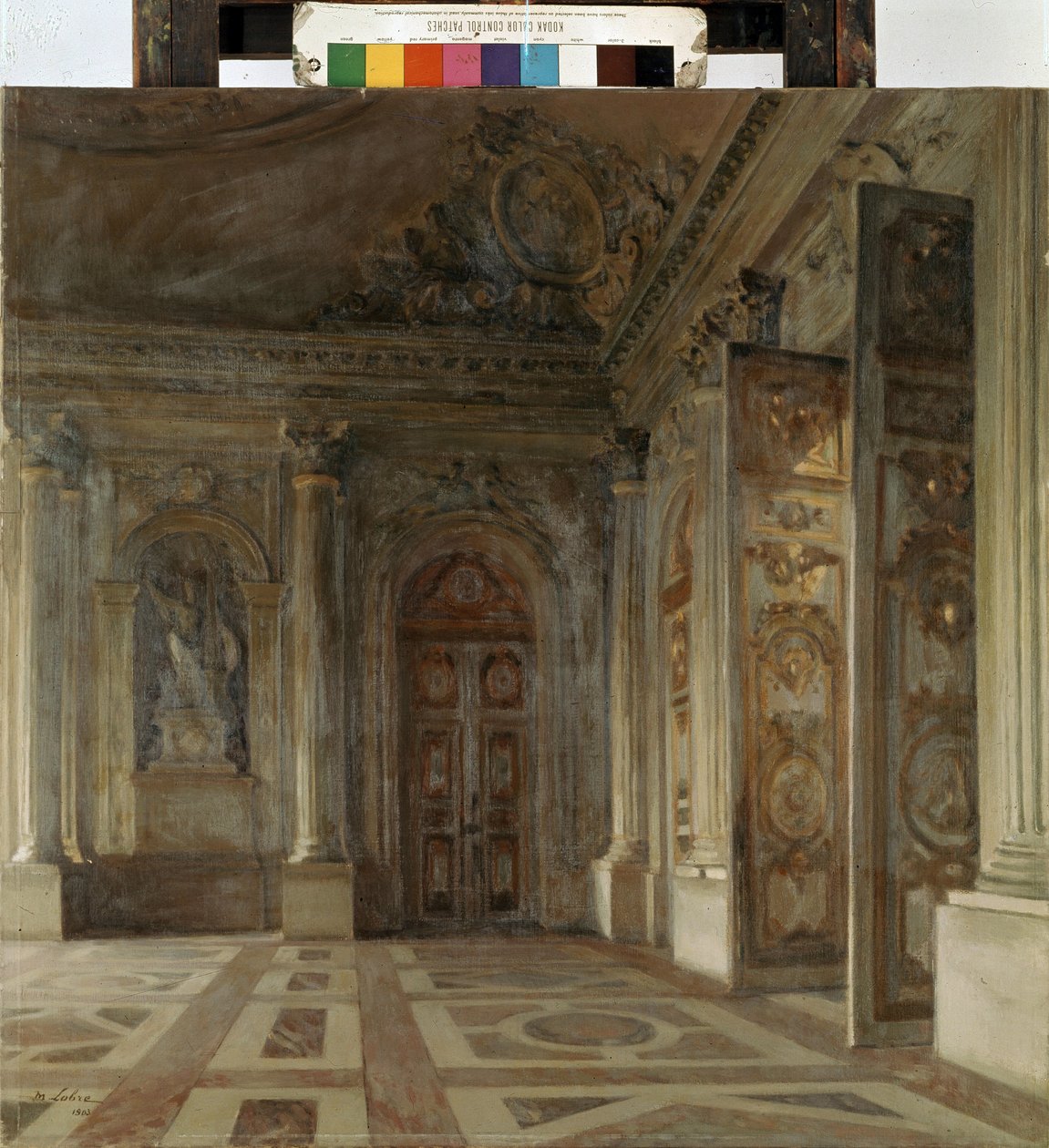Vestíbulo del Palacio de Versalles. Pintura de Maurice de Lobre (1862-1951) de Maurice Lobre