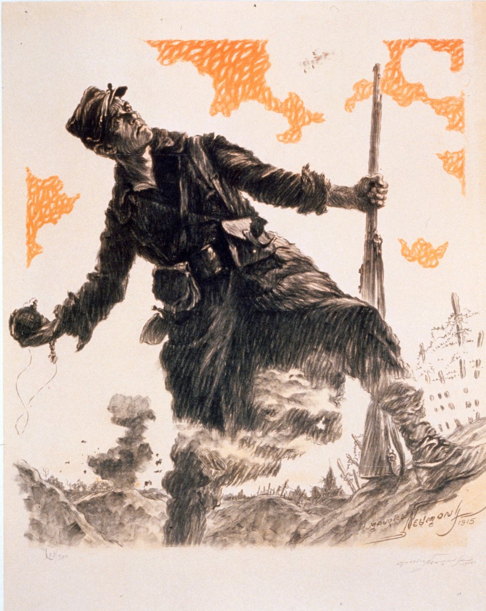 Cartel de propaganda francesa de la Primera Guerra Mundial Journée du Poilu. 25 y 26 de diciembre de 1915, pub. 1915 de Maurice Louis Henri Neumont
