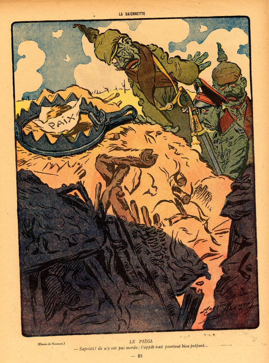 Ilustración para la revista "La Baionette". de Maurice Neumont