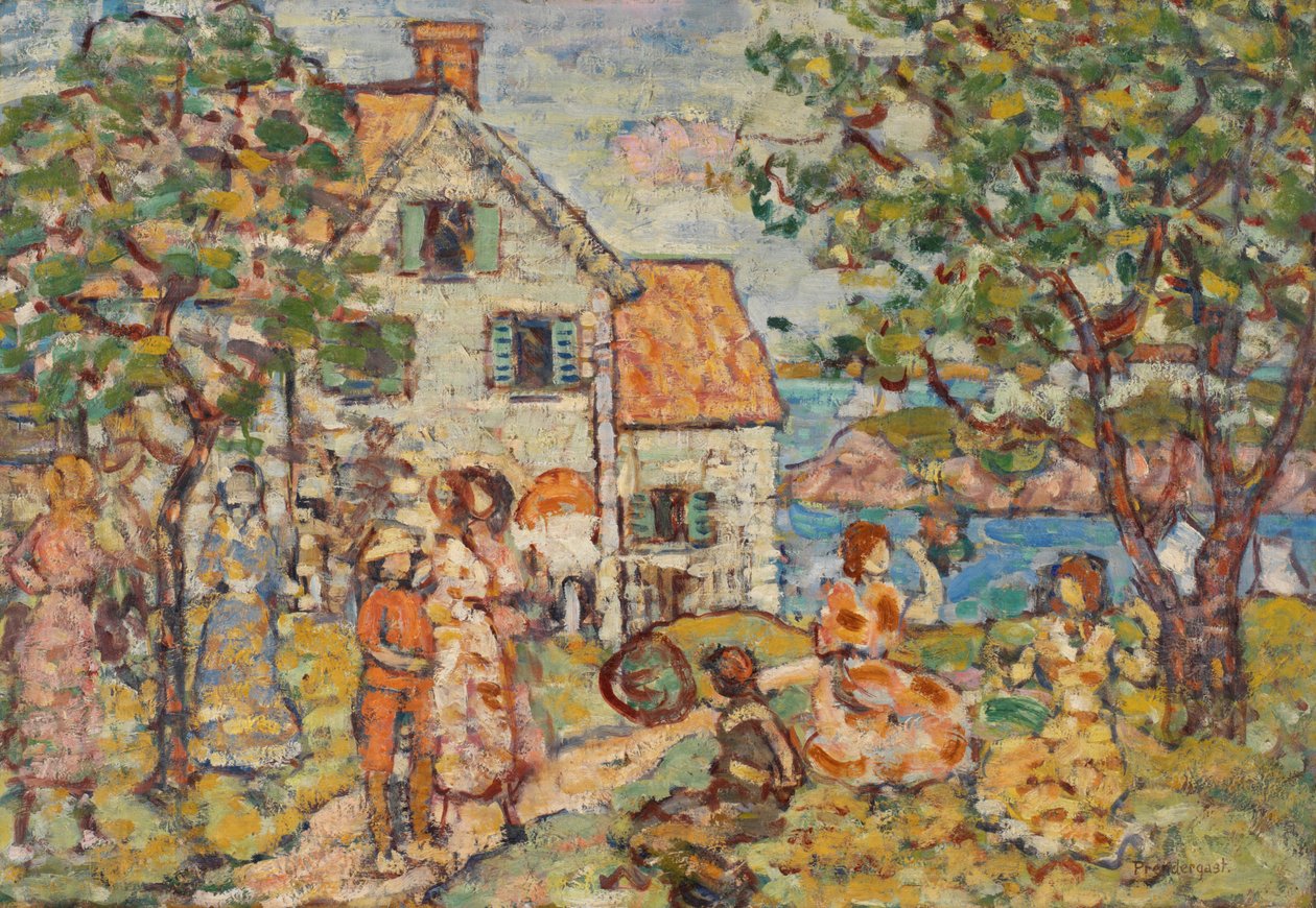Playa y Dos Casas de Maurice Prendergast
