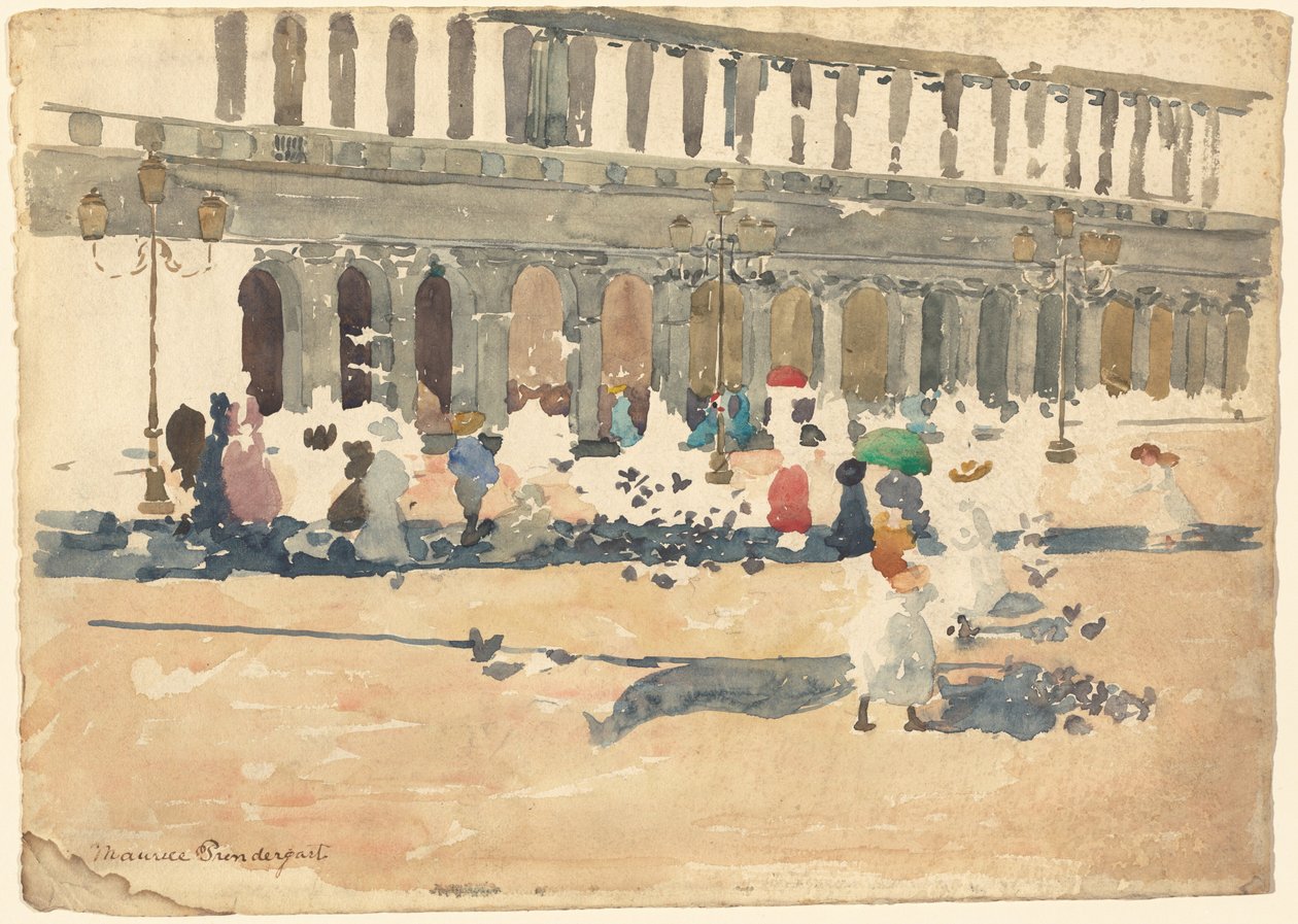 Caffè Florian en Venecia de Maurice Prendergast