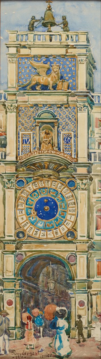 Uhrturm, Markusplatz, Venedig de Maurice Prendergast