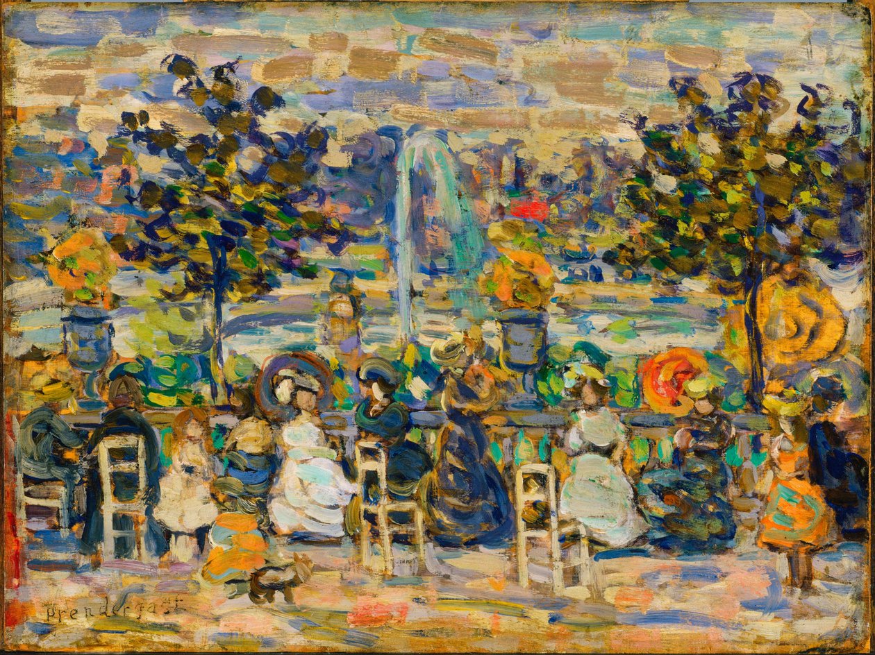 En los jardines de Luxemburgo de Maurice Prendergast