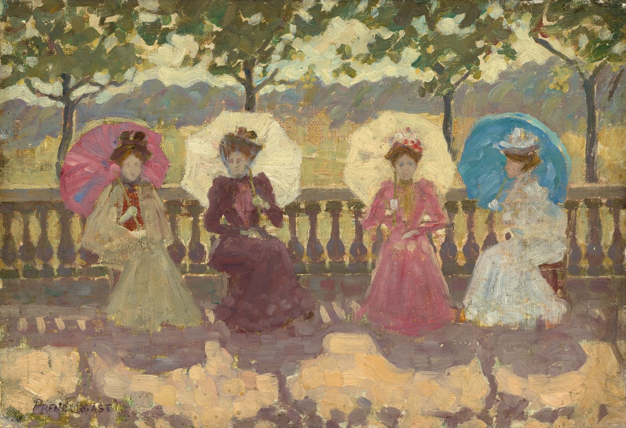 En el parque, París de Maurice Prendergast
