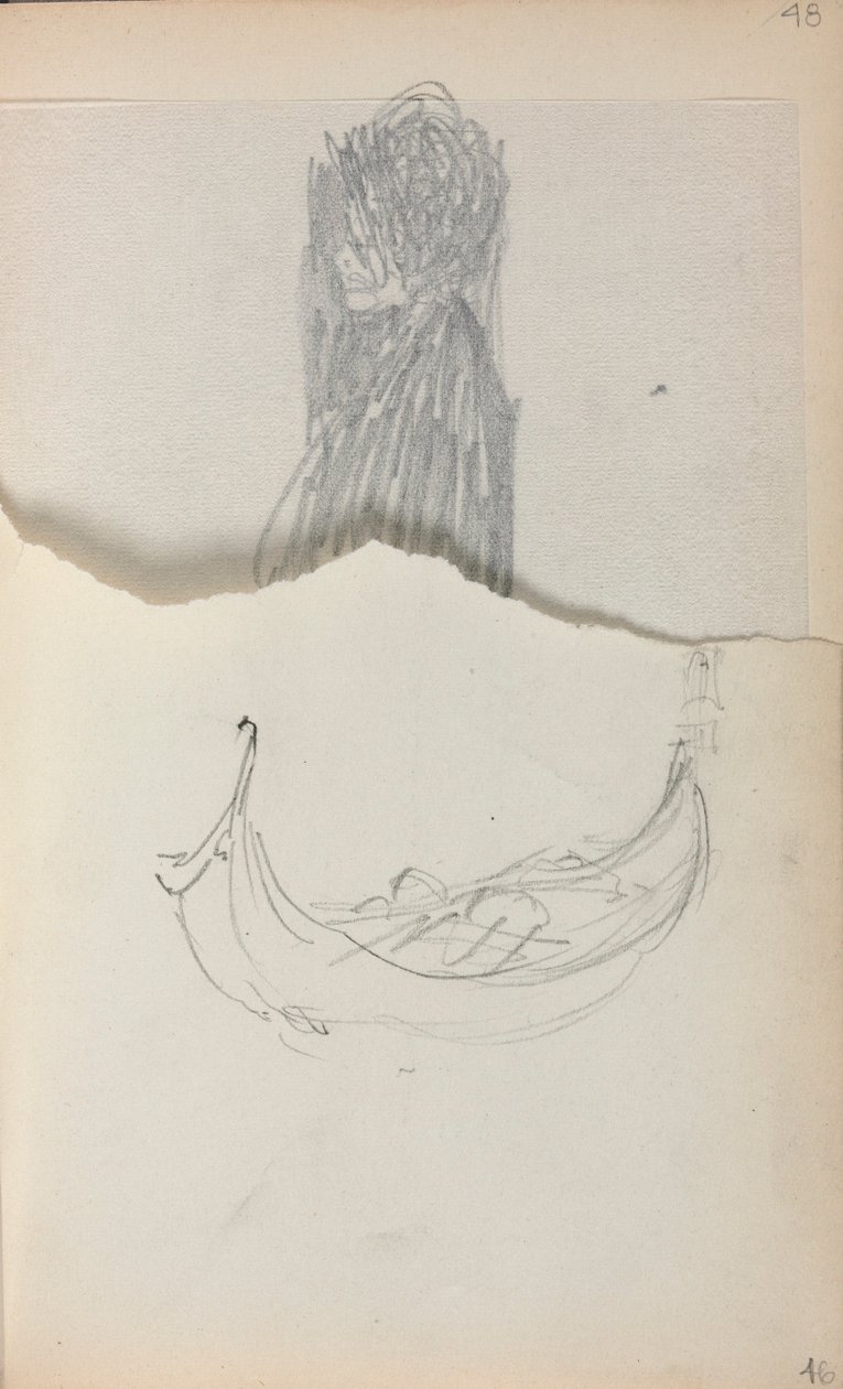 Cuaderno de dibujo italiano: Góndola (página 46) de Maurice Prendergast
