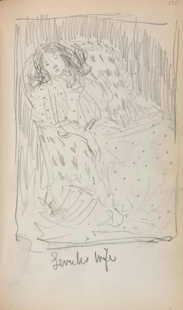 Cuaderno de bocetos italiano: La mujer de Levuk (página 170) de Maurice Prendergast