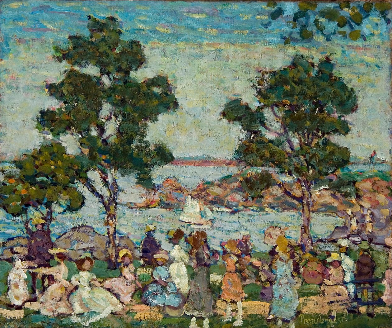 Paisaje (escena del parque) de Maurice Prendergast