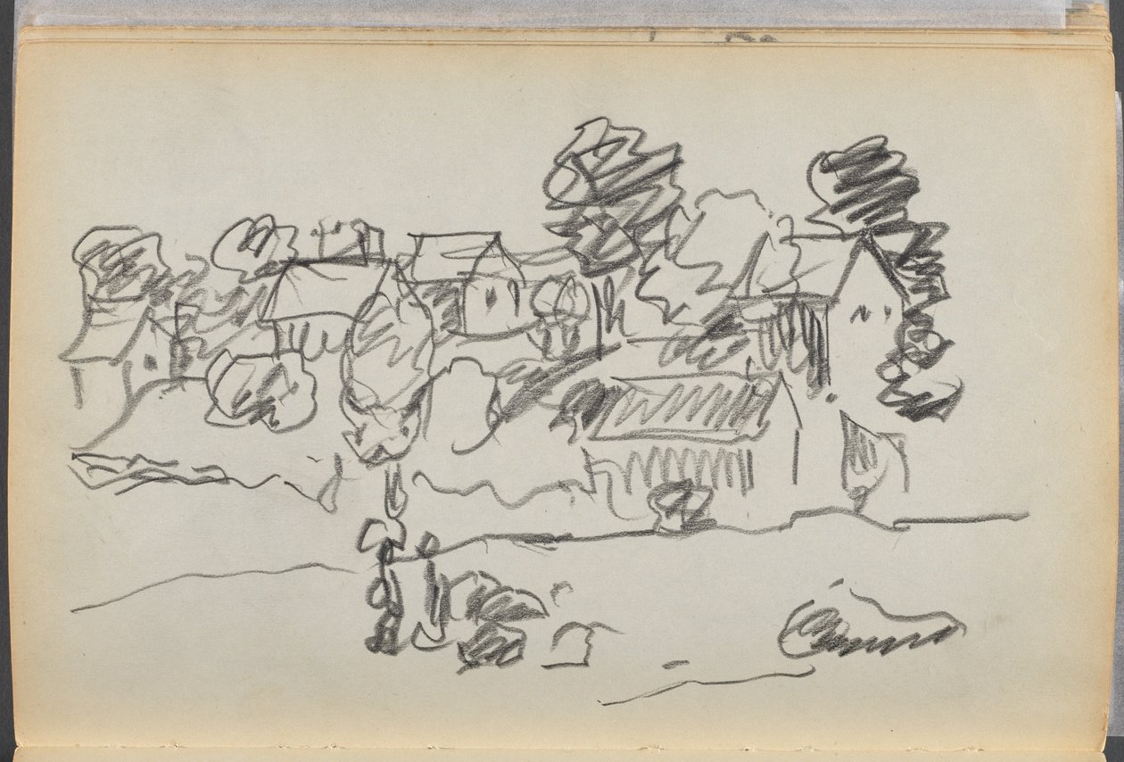 Libro de bocetos- The Granite Shore Hotel, Rockport, página 168: Casas de Maurice Prendergast
