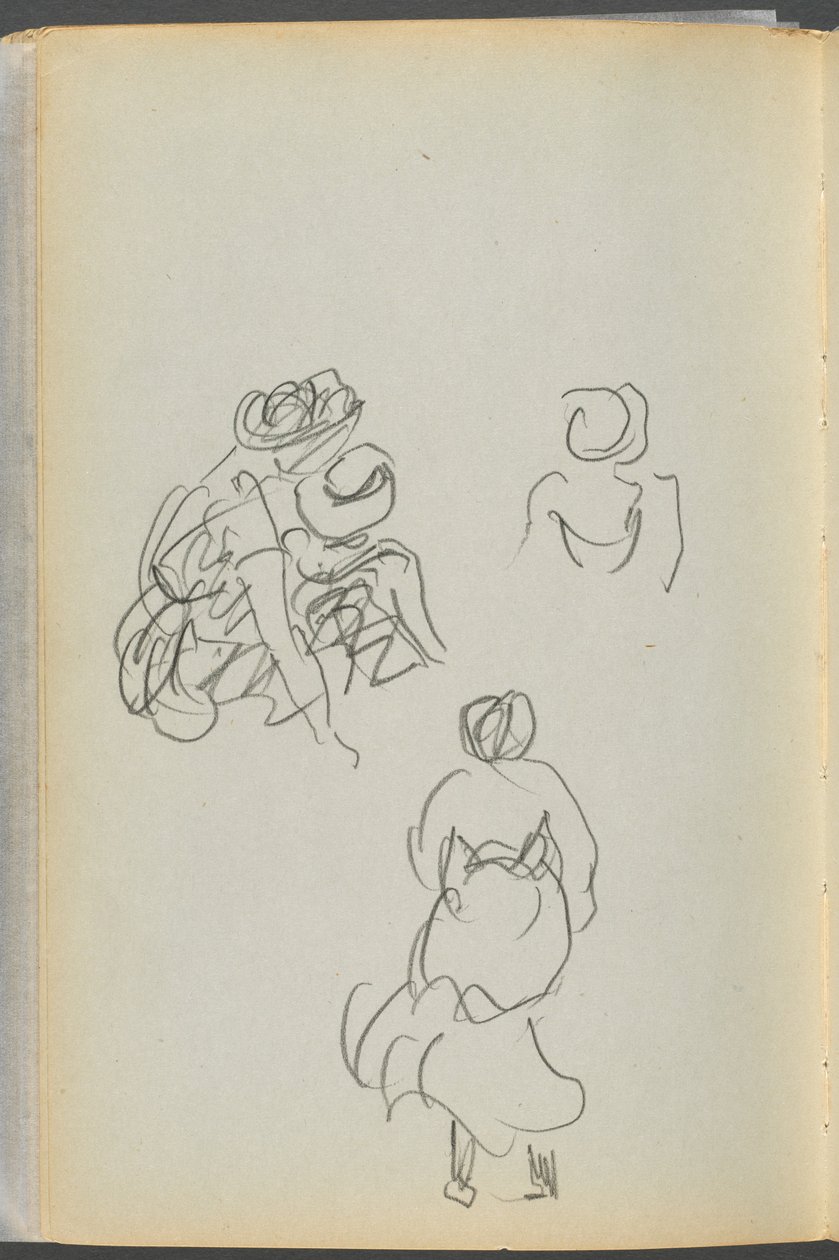 Libro de bocetos- The Granite Shore Hotel, Rockport, página 172: Figuras de Maurice Prendergast