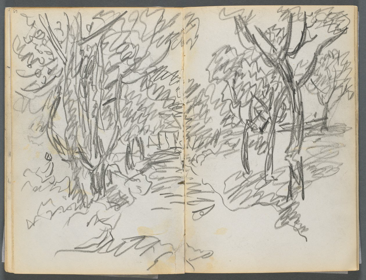 Sketchbook, The Dells, N° 127, página 064  65: Paisaje de Maurice Prendergast