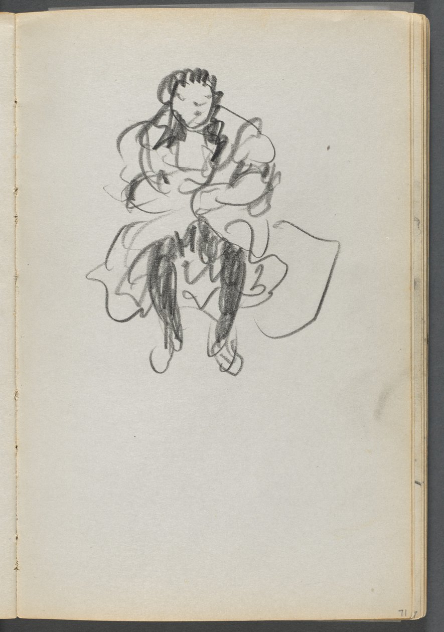 Cuaderno de bocetos, The Dells, N° 127, página 071: Figura sentada de Maurice Prendergast