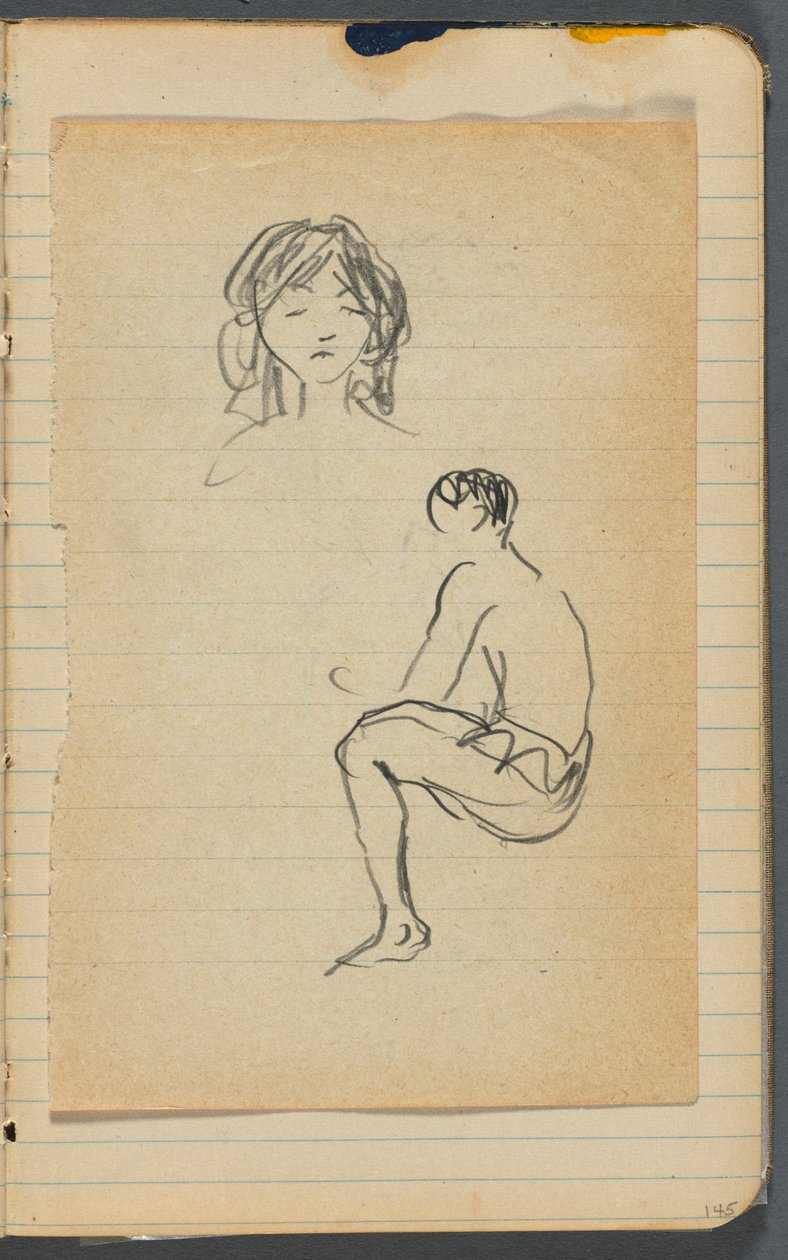 Cuaderno de bocetos, shet suelto entre pgs. 144  145 de Maurice Prendergast