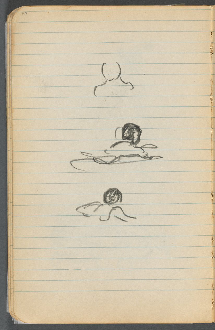 Cuaderno de bocetos, página 069: Figuras de Maurice Prendergast