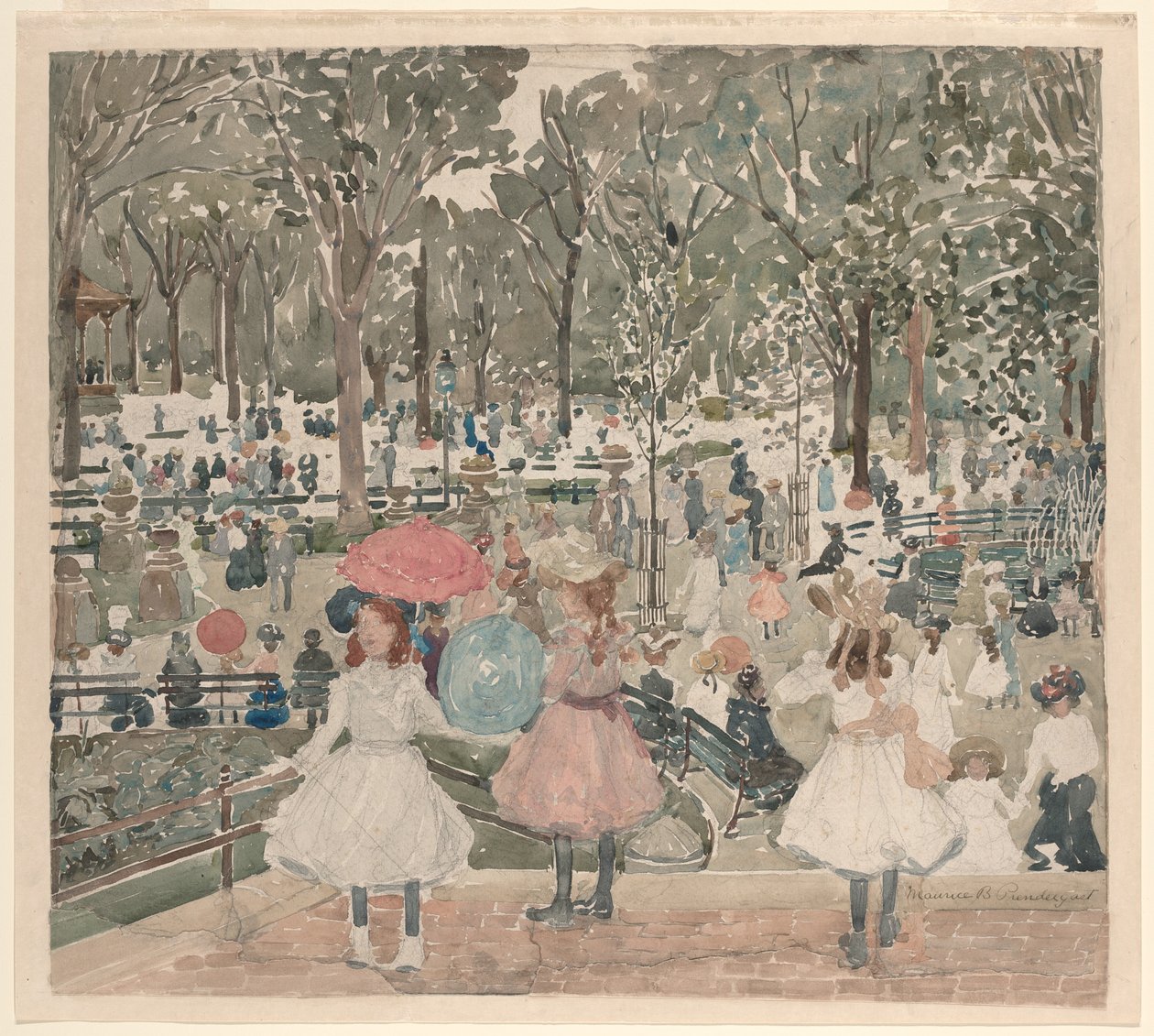 El Mall, Central Park de Maurice Prendergast