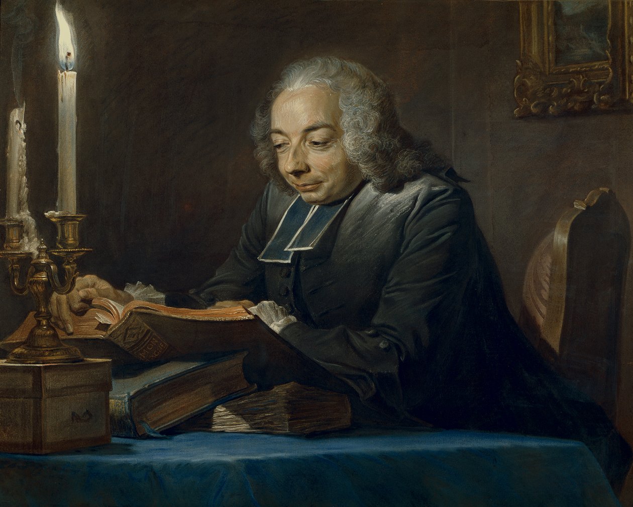 Abate Jean-Jacques Huber, 1742 de Maurice Quentin de La Tour