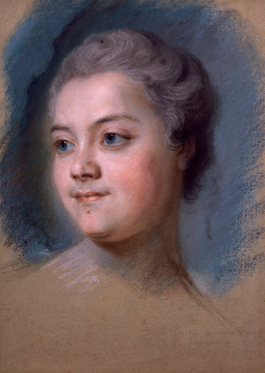 Retrato de Mademoiselle de Chastagner de Lagrange, por Maurice-Quentin de la Tour (1704-1788) de Maurice Quentin de La Tour