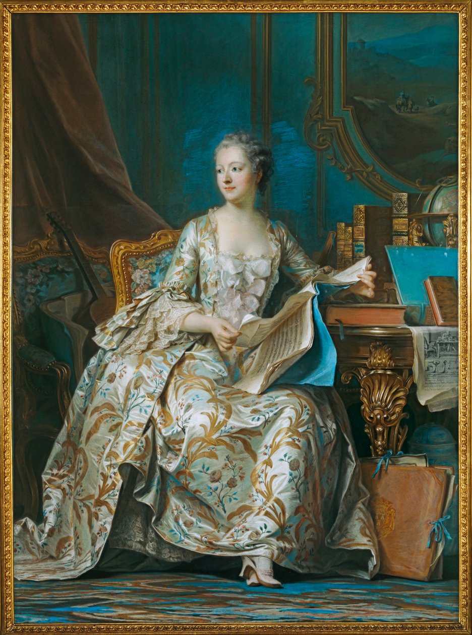 La marquesa de Pompadour, influyente amante del rey Luis XV ... de Maurice Quentin de La Tour