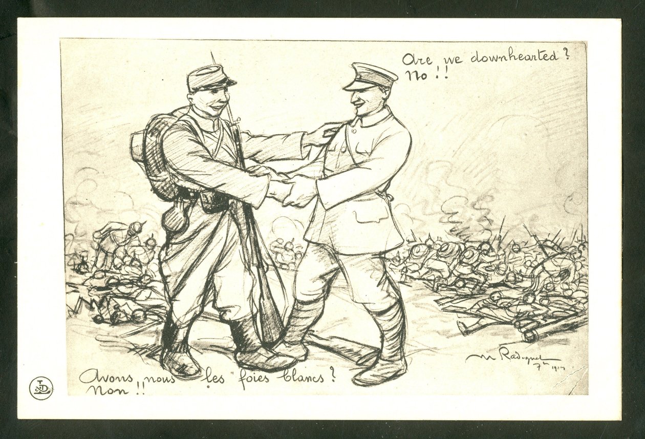 Postal, Satírica en N & B de Maurice Radiguet