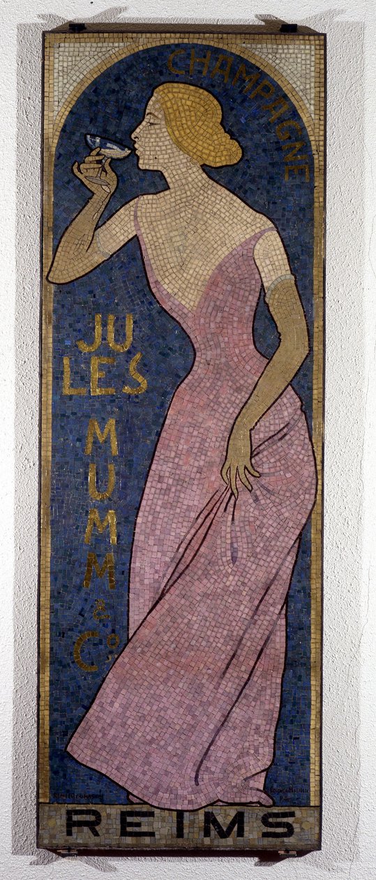 Cartel publicitario para champán Mumm, por Realier-Dumas de Maurice Realier Dumas