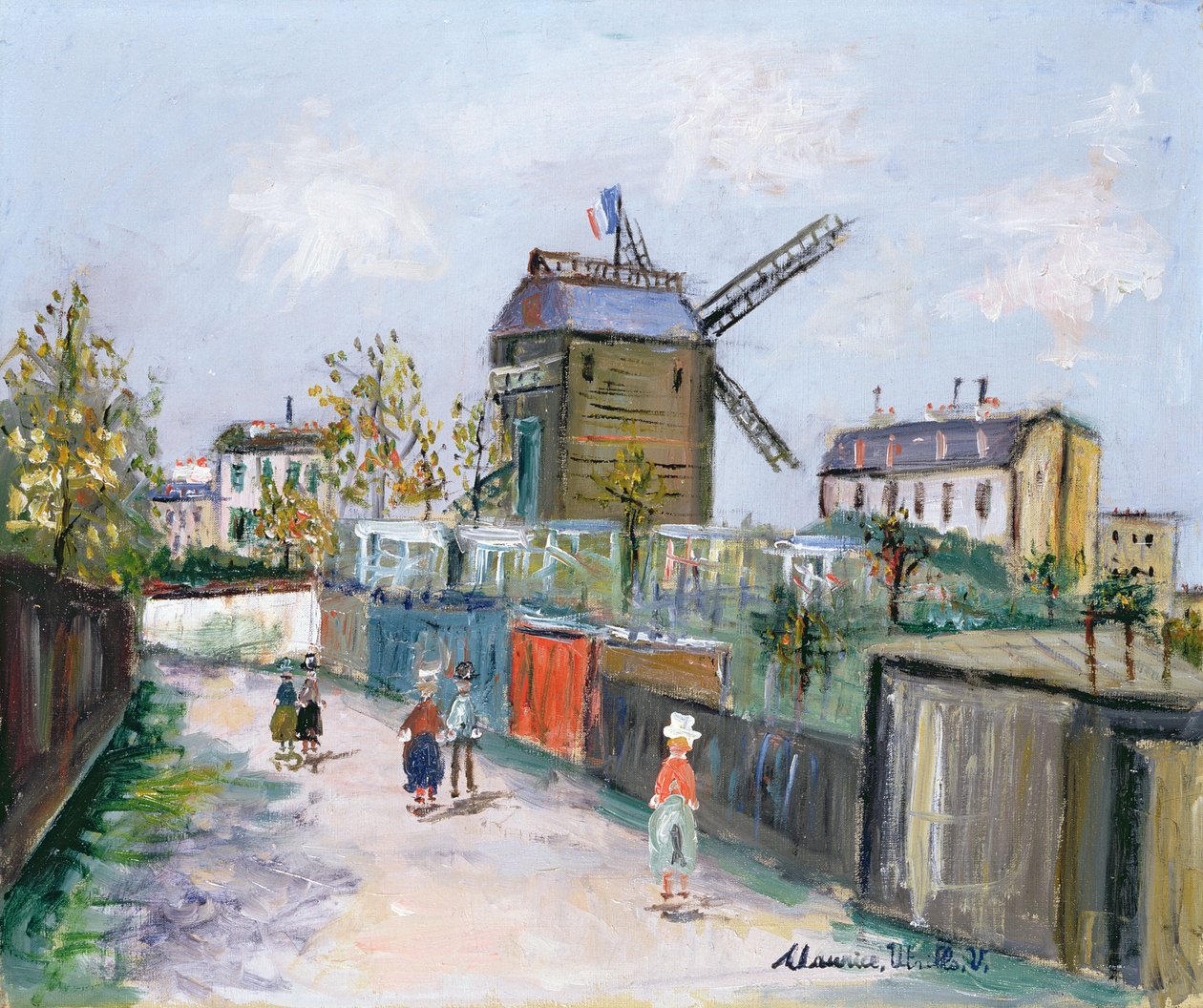 Le Moulin de la Galette, c. 1930 (óleo sobre lienzo) de Maurice Utrillo