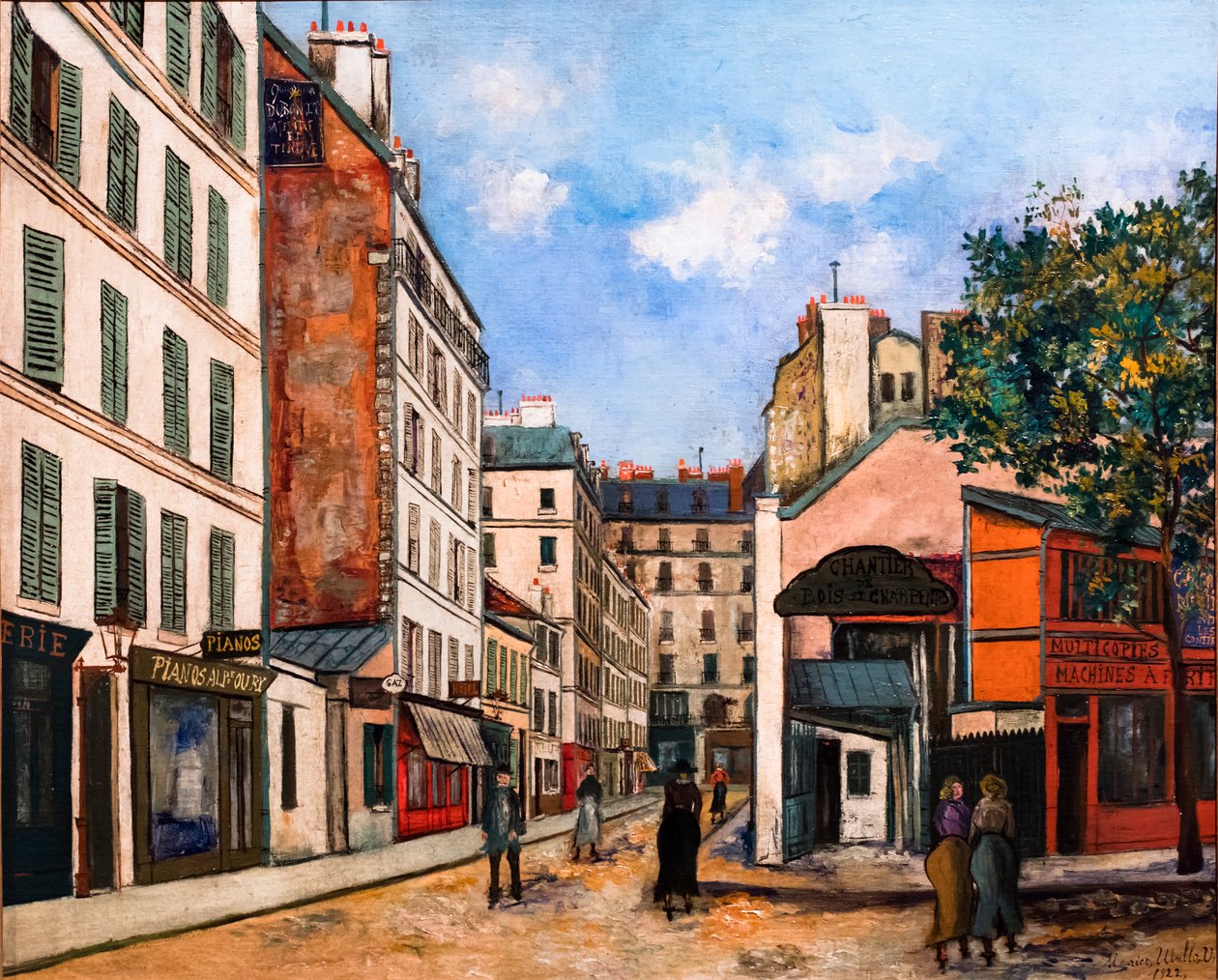 Rue Bayen en París, ca. 1915 (óleo sobre lienzo) de Maurice Utrillo