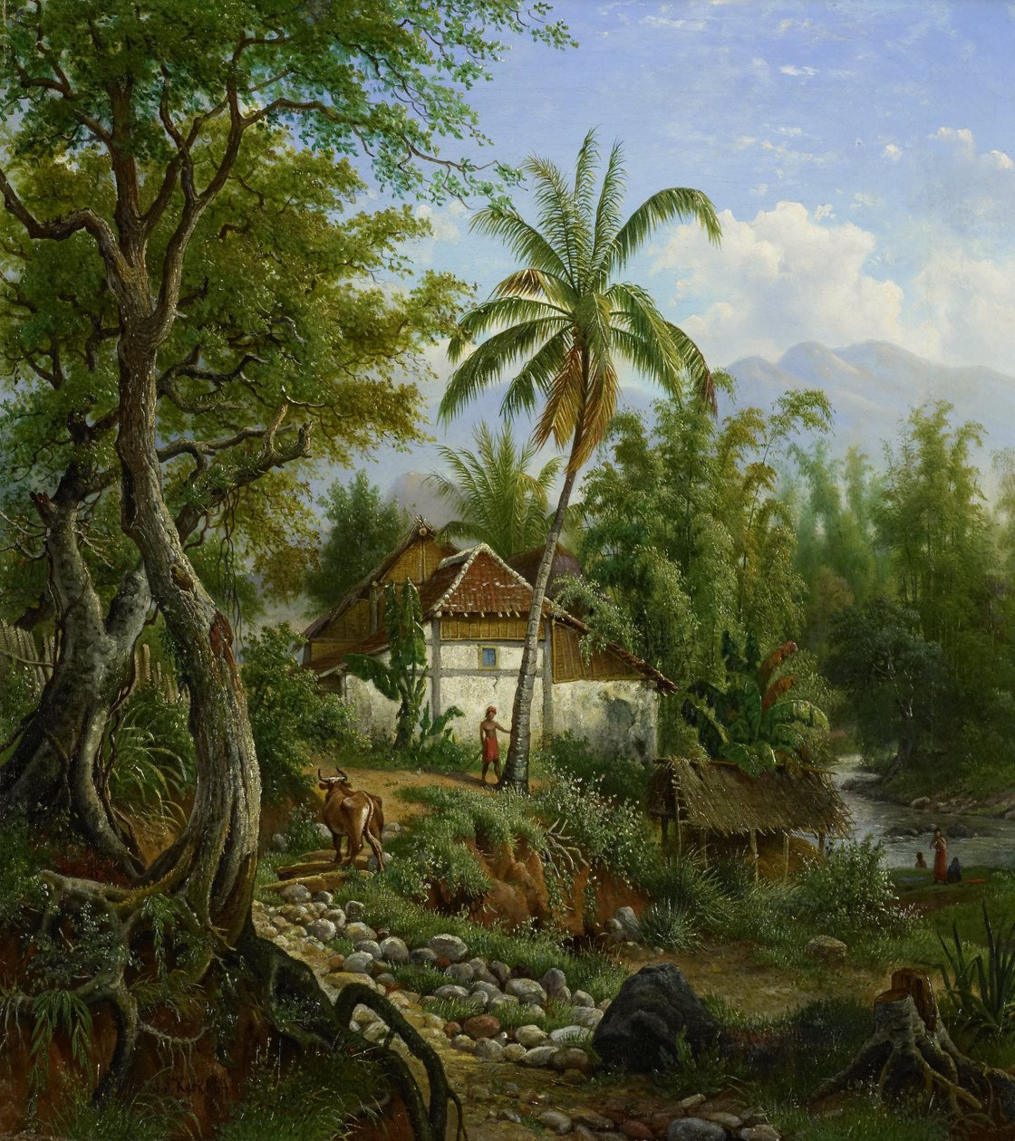 Paisaje en las Indias Orientales Neerlandesas de Maurits van den Kerkhoff