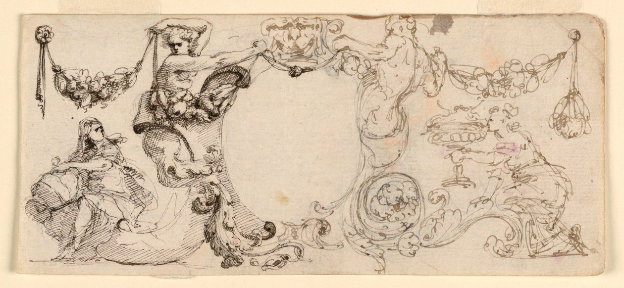 Diseño para decoración de friso, con sugerencias alternativas de Mauro Antonio Tesi