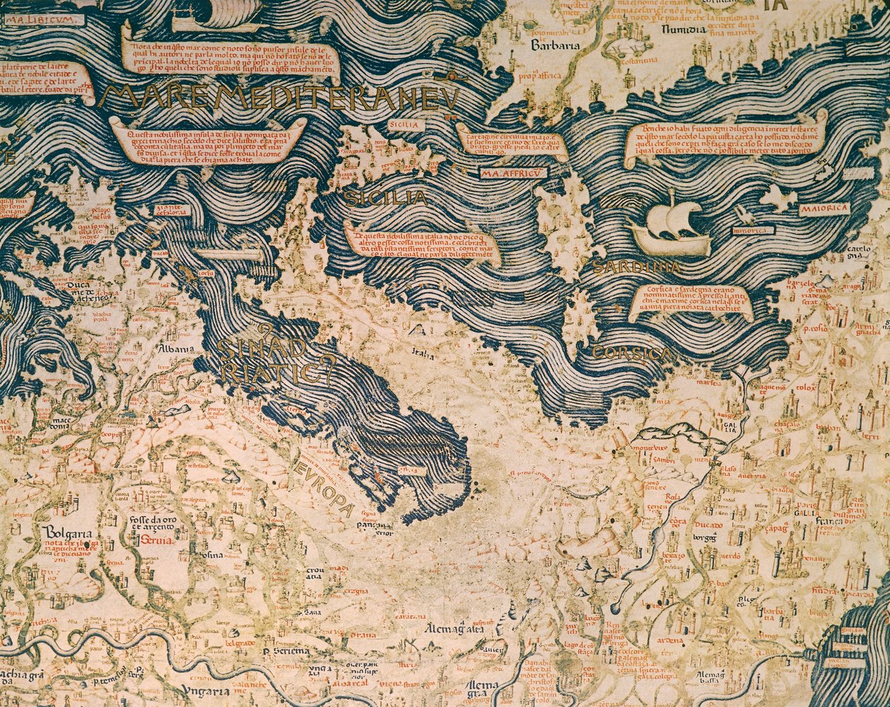 Mapa del mundo del monje camaldulense Fra Mauro de Mauro Fra