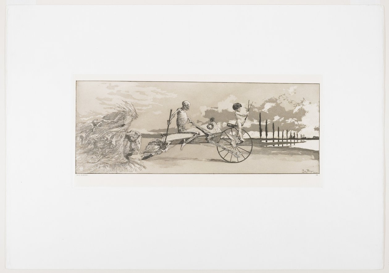 Cupido, la Muerte y el Más Allá, de Intermezzi, Opus IV, 1881 de Max Klinger