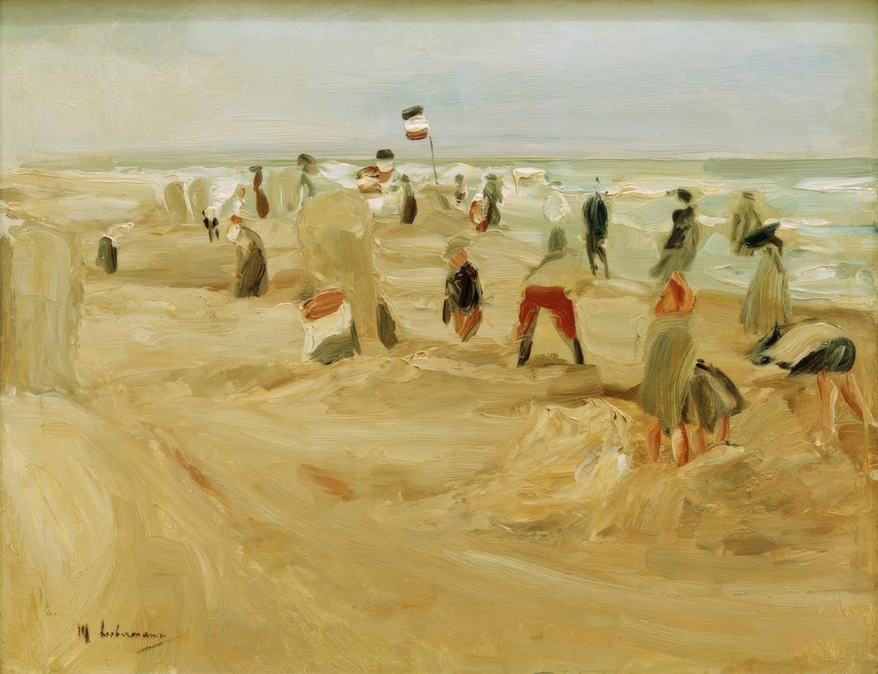 En la playa de Noordwijk de Max Liebermann