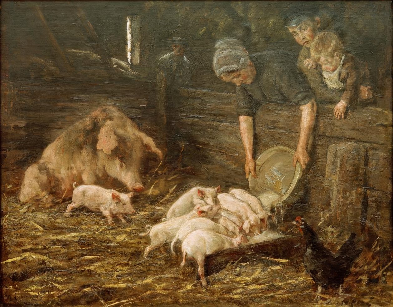 La sala de las semanas (Pocilga) de Max Liebermann
