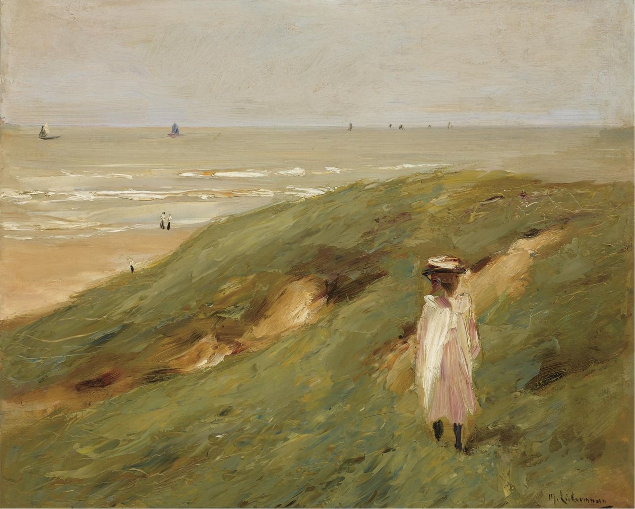 Duna en Noordwijk con Niño de Max Liebermann