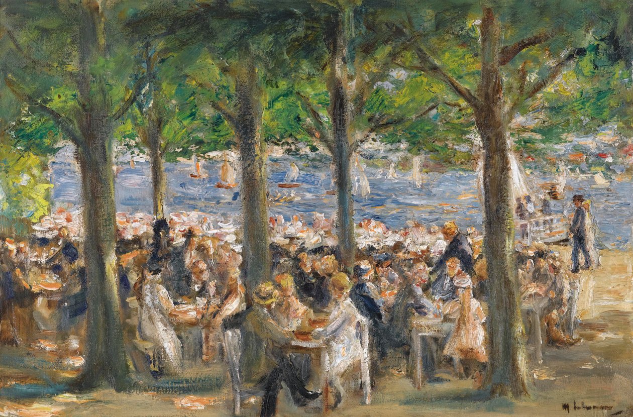 Restaurante en el jardín junto al Havel bajo los árboles de Max Liebermann