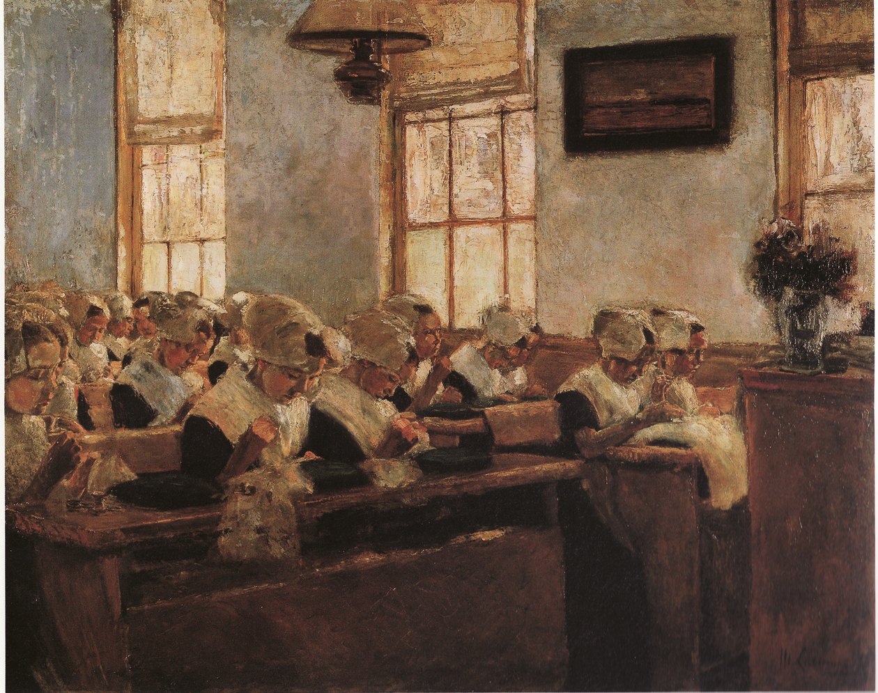 Escuela de costura holandesa de Max Liebermann