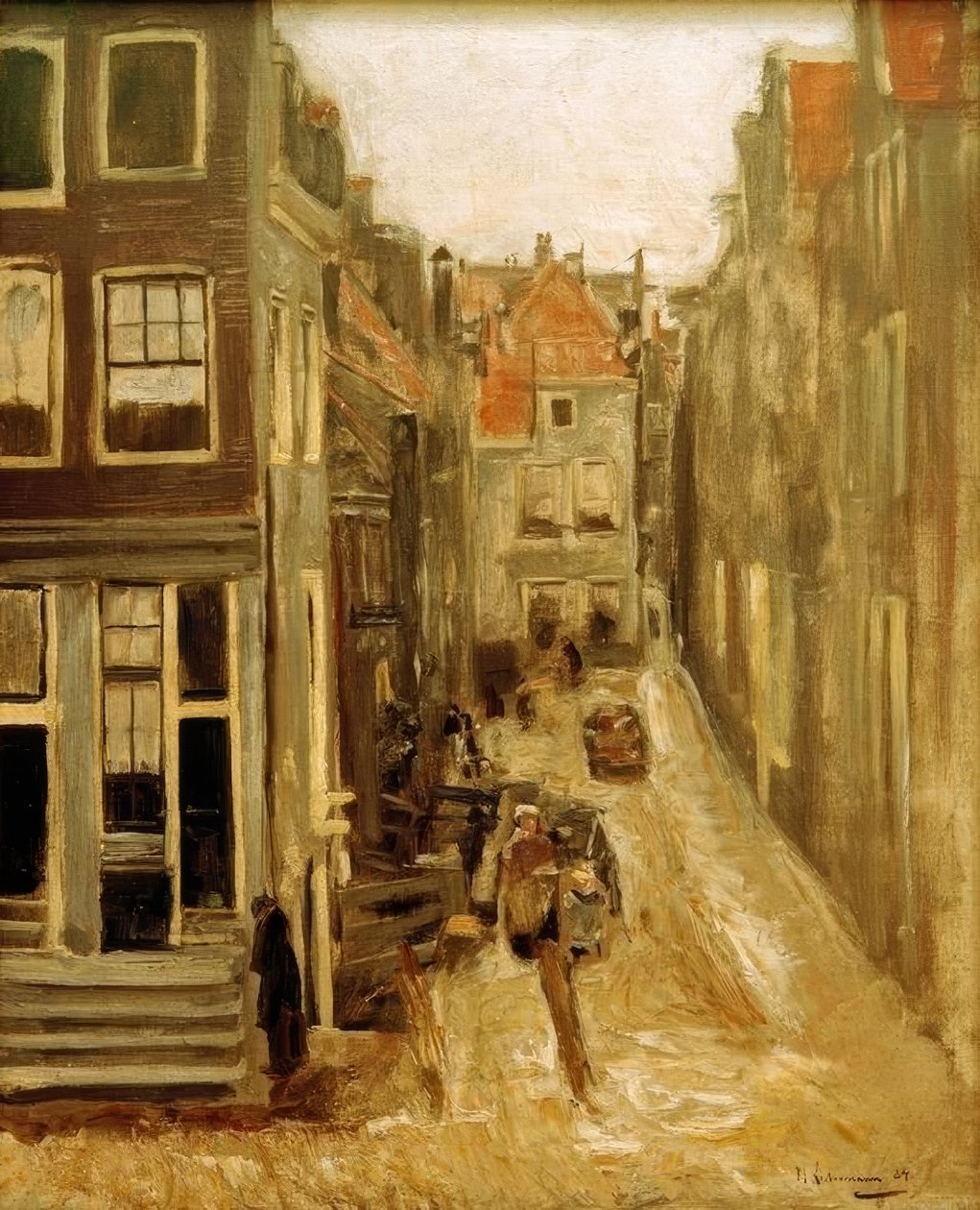 Calle judía en Ámsterdam de Max Liebermann