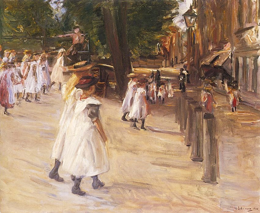 Camino a la Escuela en Edam de Max Liebermann