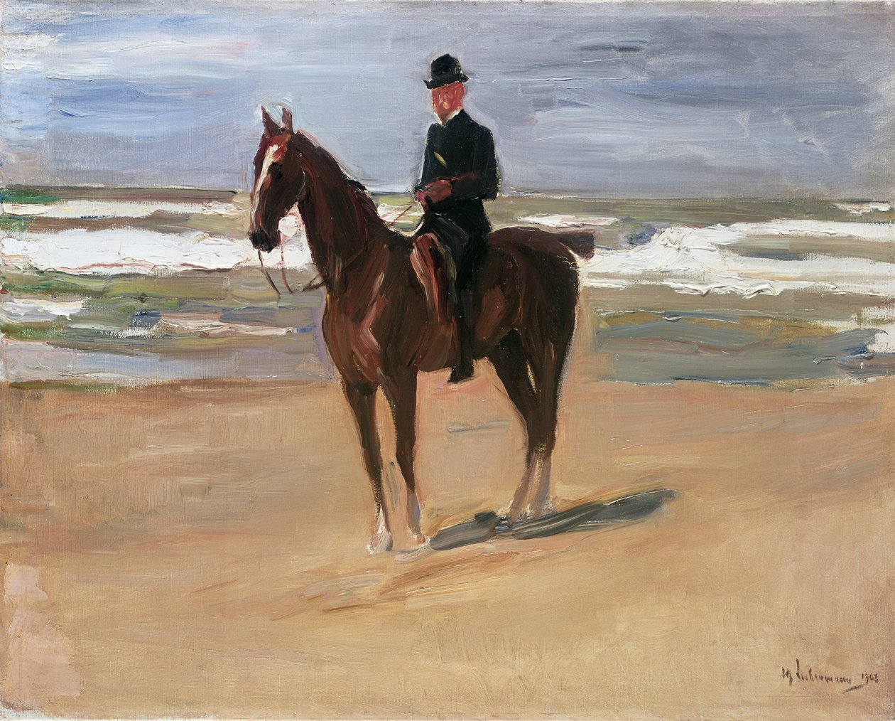 Jinete en la playa de Max Liebermann