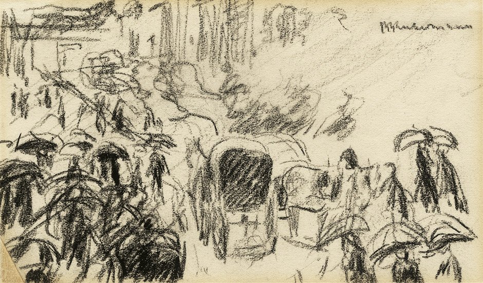 Bajo los tilos en la lluvia de Max Liebermann