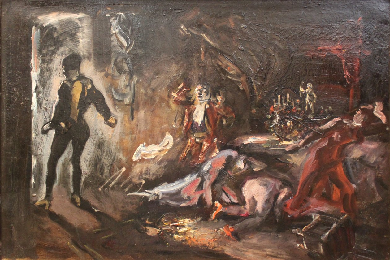El encuentro de Don Juan con el huésped de piedra de Max Slevogt