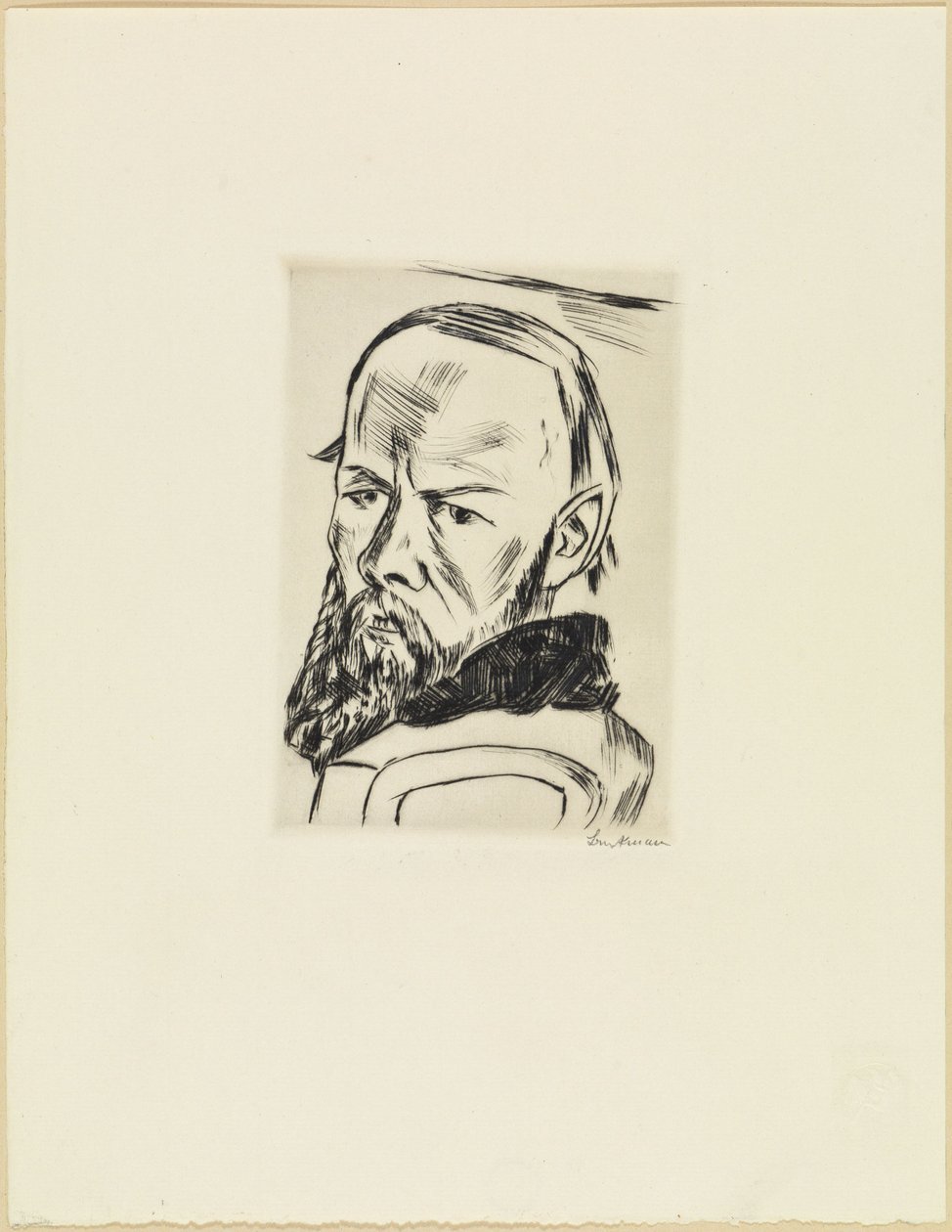 Retrato de Dostoievski de Max Beckmann