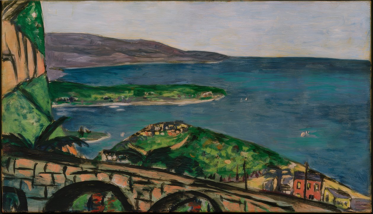 Vista de Cap Martin, azul de Max Beckmann