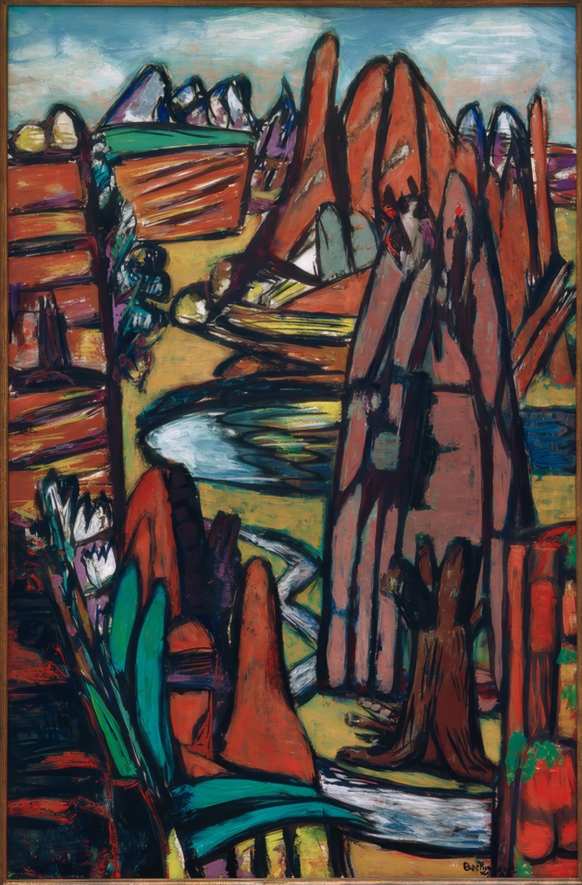 Paisaje rocoso de Boulder de Max Beckmann