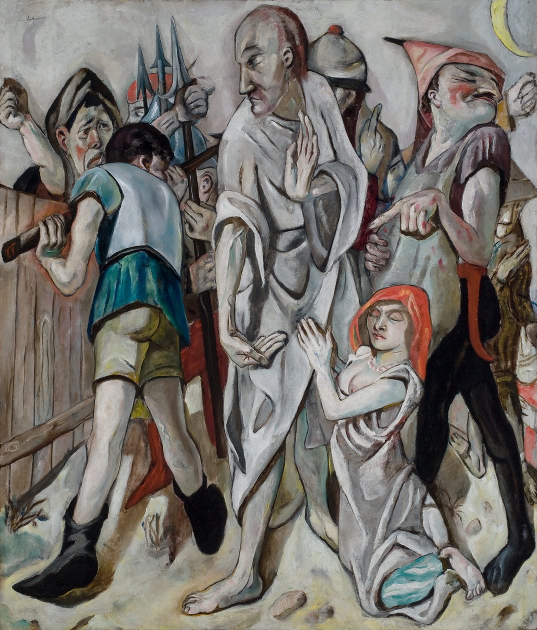 Cristo y la mujer sorprendida en adulterio de Max Beckmann