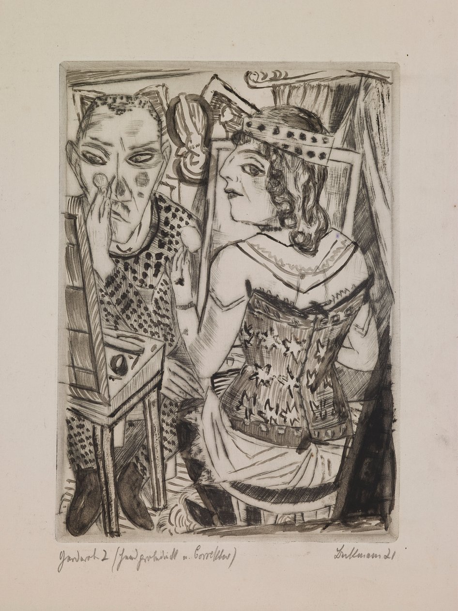 Vestidor, lámina 2 del portafolio “La Feria Anual” de Max Beckmann