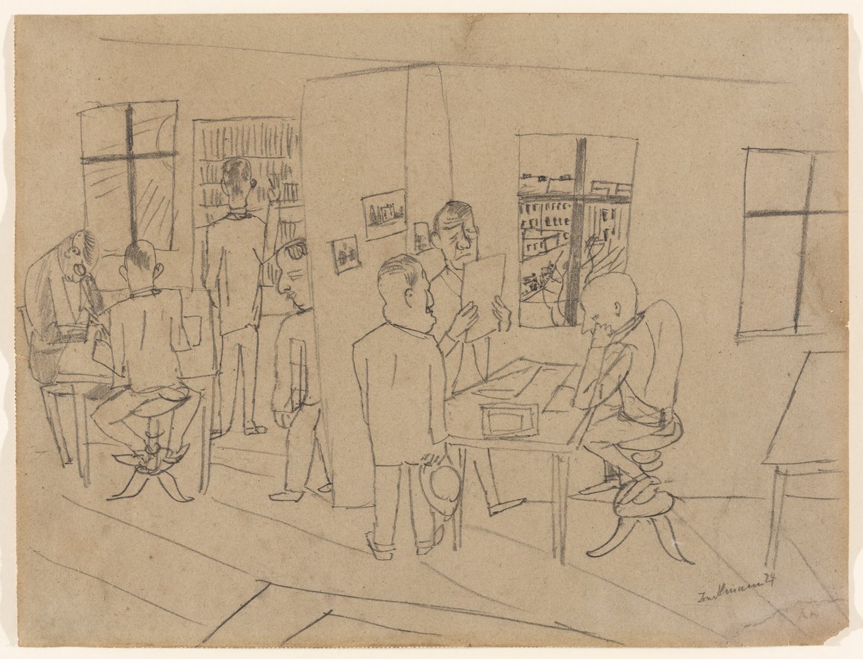 Sala de redacción de Max Beckmann